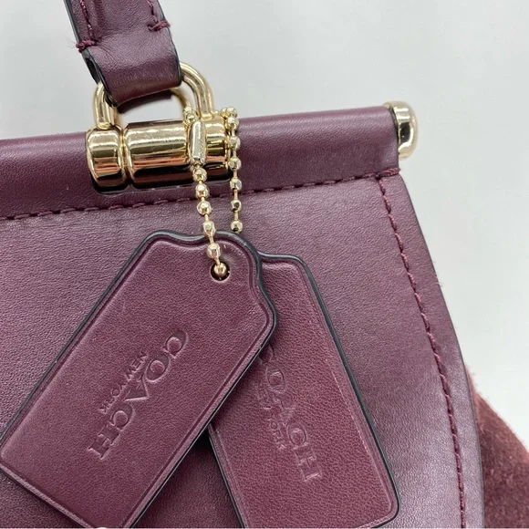 Coach maroon leather Drifter Carryall satchel bag No. 38389 - Picture 6 of 16